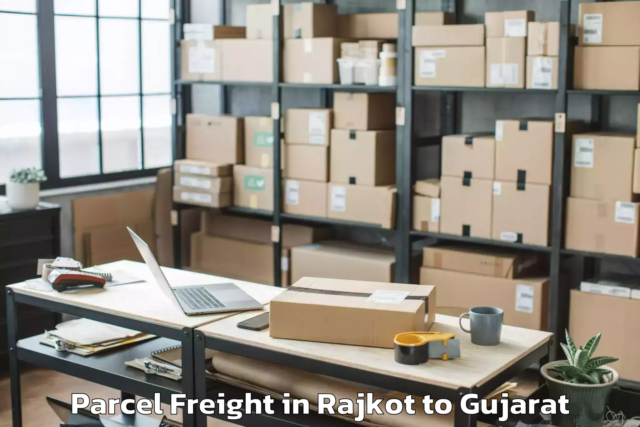 Comprehensive Rajkot to Hemchandracharya North Gujarat Parcel Freight